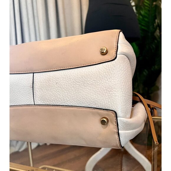 Coach Soft Pebbled White and Tan Harmony Hobo Handbag - Picture 9 of 15